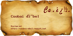 Csobai Ábel névjegykártya