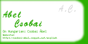 abel csobai business card